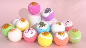 🇸🇬Kizyo 100g Handmade Bath Bomb Natural Salt Bath Bombs Dried Flower Petals Bubble Bath Skin Care Relaxation Spa