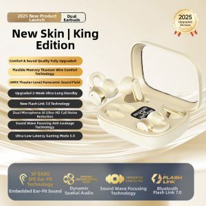 IFKOO | Long Battery Life Clip-on Semi-in-ear Hybrid Bluetooth Headphones