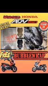 Visor Windshield Adv YDP MFD Smoke Ribben Bening Hitam / Tameng Angin Adv 150 Tinggi