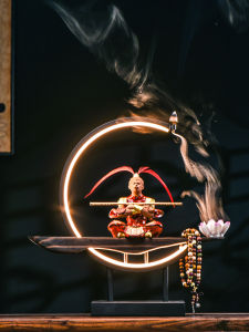 The Monkey King: Quest for the Sutra Home Decoration New Chinese Zen Backflow Incense Office Tea Table Lamp Ring Decoration