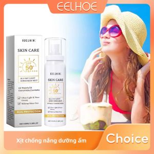 Xịt Chống Nắng SPF 50 Kem Chống Nắng Da Mặt Chống Thấm Nước Dưỡng Ẩm Bảo Vệ Da Chống Tia UV Chăm Sóc Da Cho Mọi Loại Da 100Ml