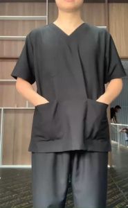 Đồng phục Spa cotton Lạnh Hàn Màu ĐenĐồng phục y tếBộ scrubs Bác sĩĐồng phục phòng khámĐồng phục bệnh viện