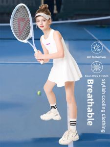 AVI REIS | Đầm Không T Tay Thoáng Khí Chống Ẩu Cho Bé Gái Chơi Tennis & Cầu Lông Mùa Hè
