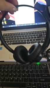 Laptop HN820 USB Headset Rotating Noise Canceling Mic Digital Stereo Sound Wired On Ear Headphone