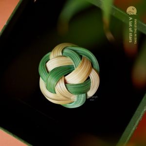 Bamboo Brooch Flower Moon round Corsage Cheongsam Chinese Jewelry Mid-Autumn Festival Valentines Day Gift Chinese Style Non-Heritage