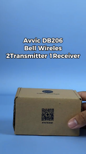 Avvic DB206 Bell Pintu Rumah Wireless Doorbell Waterproof 2 Transmitter 1 Receiver EU Plug 38 Nada