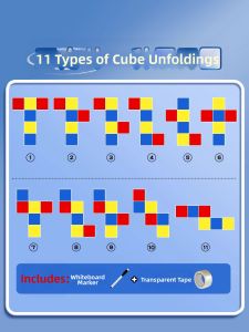 MINGZHUO | Math Teaching Aid - Cube and Rectangular Prism Unfolding Diagram