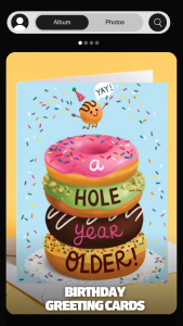 Funny Birthday Card - A Hole Year Older! | Stacked Donuts Blue | A6