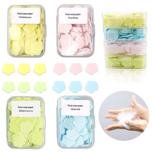 🔥C.three 1Box Disposable Soap Paper Travel Soap Paper Washing Hand Bath Clean Scented Slice Sheets