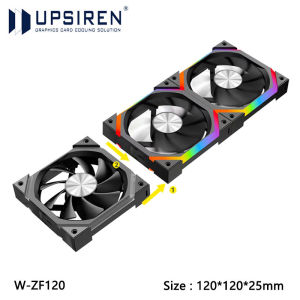 UPSIREN W-ZF120 Computer case cooling fan/Magic Wireless Stitching/120mm/5V 3PIN ARGB/12V 4PIN PWM/High-quality silent fan