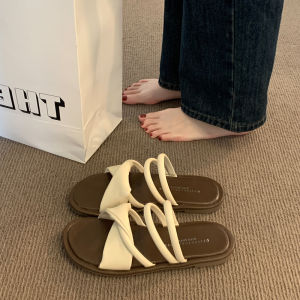 Sandals with Skirt 2024 Summer New Arrival Fairy Style Flats Roman Style Shoes Reversible Style Womens Sandals Outwear