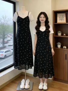 AIYITI | Elegant Floral Strap Maxi Dress