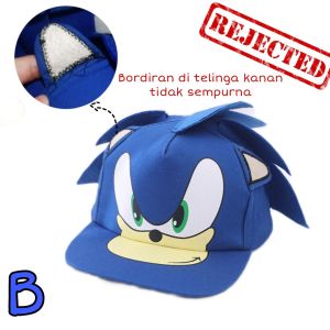TOPI ANAK LAKI IMPORT MURAH KARAKTER SONIC CARS SIMBA SPIDERMAN