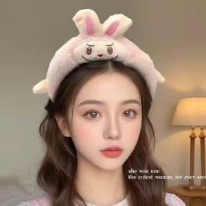 Bando Bulu Karakter Monster Kecil Bandana Motif Boneka Kelinci Fluffy Headband Aksesoris Anak Wanita avvet