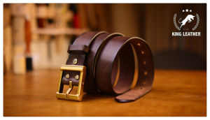 เข็มขัดหนังวัวแท้ นำเข้าจากอิตาลี Genuine Leather Belt Made in Italy IT-10