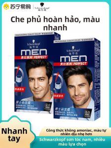 Schwarzkopf Hair Dye Mens Black Natural Plant-Based Home Application Covers Gray Hair 90ml Hair Coloring Effect Special Use