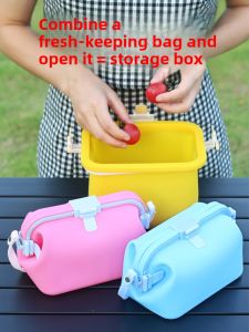 Food Grade Silicone Storage Bag Refrigerator Waterproof Keeping Bag Reusable Outdoor Fruit Silicone Sealed Bags