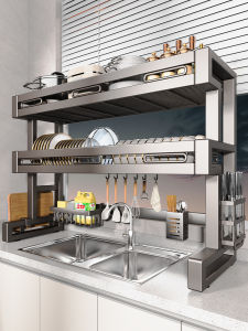 B&W | Dish Drainer and Organizer Rack for Kitchen