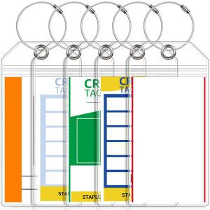PVC Ship Ticket Card Sleeve Waterproof Cruise Luggage Tag Holders Durable Suitcase Label Holder Clear Cruise Tags Luggage Tags