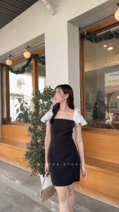 Berry Dress - เดรสสั้น แขนระบาย ชุดไปงานแต่งเดรสเพื่อนเจ้าสาว เดรสออกงาน MT.STDO