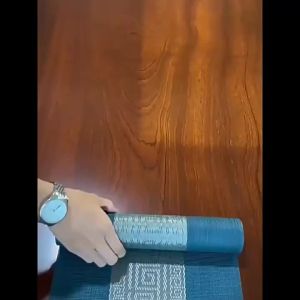 Light Luxury Woven PVC Table Mat Waterproof Oil Proof Non Slip Chinese Style Household Cup Mat Simple Desk Pad 45x30cm