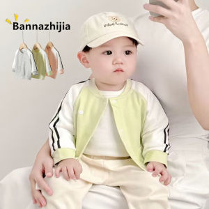 Spring Autumn Baby Boy Girl Open Cardigan Jacket Simple Style Cotton Clothes for Infants And Toddlers without Buttons