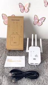 4 Antena Eksternal Wifi Extender Wifi Repeater 1200Mbps/4200Mbps 2.4G และ 5G Sinyal WiFi Memperluas Jangkauan Penguat Sinyal Wifi Wireless Wifi Range Extender Router Repeater