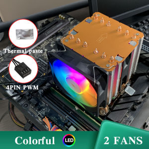Air-cooled CPU Cooler 90mm RGB Cooling Fan Twin Towers 6 Heat Pipe 4pin/PWM for LGA2011 115x 1200 1700 X79 X99 AMD AM3 AM4