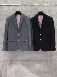 TB Suit Jacket Mens Wool Small Suit Slim Korean Casual Business Wedding Bridegroom Dress Business Clothing