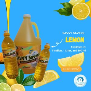 Savvy Savers Dishwashing Liquid Lemon 1 Gallon (4L)