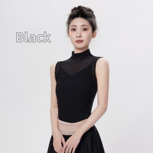 aiwuge | Sleeveless High Collar Dance Top for Women