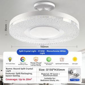 BOLUNKE | Energy-saving Ultra-bright Crystal Saucer Lamp