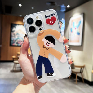 Couples Love Heart Silicone Phone Case Men Women Full Cover Compatible with Apple iPhone 14 pro Max 13 15 12 pro Max 11 Transparent 16 Soft 7