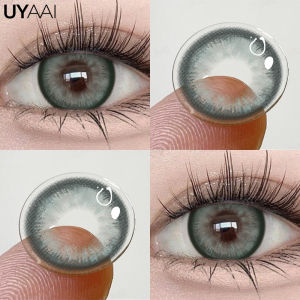UYAAI Color Contacts Lenses Beauty Women Fashion Blue Eyes Lenses Nature Green Soft Yearly Color lenses Gray Colorcon Brown Lens