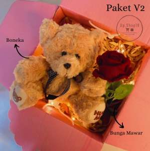 Kado/giftBox/kado Valentine/ Boneka/coklat/bunga/romantis gift