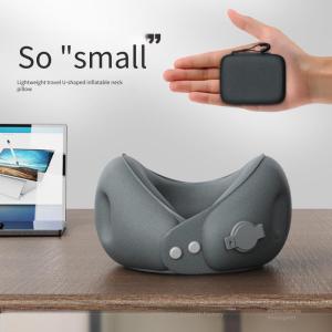 New Inflatable U-Shaped Travel Pillow For Airplane Car&Train Portable Soft Neck Pillow With Storage Bag Office Sleep Nap Pillows