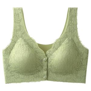 MiiOW | Comfortable Maternity Bra Front Button Vest Style Thin Cup Large Size Suitable For Middle Aged Women Breathable Nylon Fabric