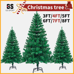 Christmas Tree 3FT/4FT/5FT/6FT/7FT/8FT Christmas Decoration for Home: High Quality Metal Stand Christmas Tree