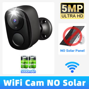5MP 4G Solar Security Camera 2.4G WiFi Wireless Outdoor Color Night Vision Battery Powered Support PIR Waterproof Two-Way Audio