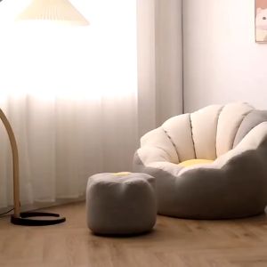 หนังสือหนังสือโซฟาบีนแบคพร้อมเม็ด โซฟาเกาหลี โซฟาขี้เกียจ โซฟามินิมอล ผ้าดีหนาสวยถูกคงทน เน็ตเรด โซฟาเมฆ, โซฟาขี้เกียจ เสื่อทา