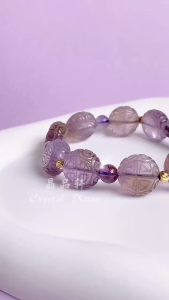 [MY🇲🇾 Ready Stock] 💜💛紫黄晶回纹珠手串 Ametrine Longevity Knot Bead Bracelet ｜平衡阴阳 ✦ 招财聚福 ✦ 稳定情绪 ✦ 智慧觉醒｜