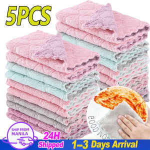 🔥Hot Sale🔥Double-layer Cleaning Cloth Absorbent Microfiber Towel Kitchen Non Stick Oil Dish Rags Scouring Pad