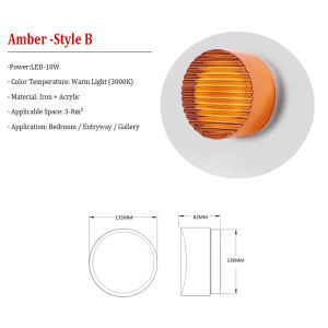 Minimally Designed LED Wall Lamp Acrylic Circular Embedded Ceiling Light Bathroom Mirror Headlight Bedroom Corridor Wall Sconce