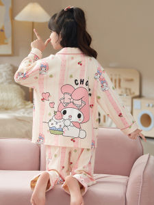 QIANSHUIMILU | Long Sleeve Thin Cotton Girls Pajamas