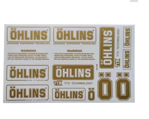 Shock Absorber Waterproof OHLINS Logo Sticker Motorcycle Shock Absorber Sunscreen Transparent Decorative Decal