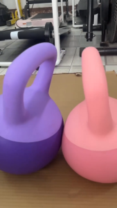 Q312(10KG)-BG Tạ Bình Vôi Kettlebell Tạ Quai Xách 10KG PVC Lõi Cát Sắt Tập Mông Đùi