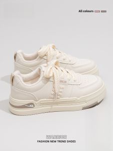 Warrior | Thickened Fleece Lined Skate Shoes Womens Winter New Fashion Warm Cotton Shoes Casual Style Round Toe Flat Heel Color Block