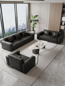 Office Reception Area Sofa Modern Simple Design Three-seater