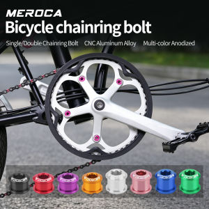 MEROCA | MERCOCA Chainring Bolts CNC 7075 Aluminum Alloy 6.5/8.5mm Single/Double Chainring Screws for MTB Road Folding Bike Crankset 5Pcs
