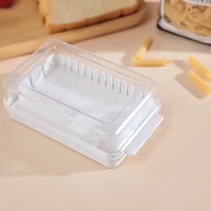 Butter Cutting Box Transparent Cheese Keeper Cutter Food Storage Kitchen Slicer Tray Container Storage Box